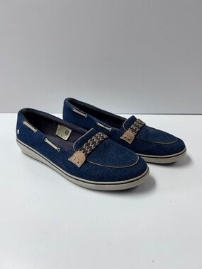 Grasshoppers by Keds Slip On Loafers Blue Nautical Boat Shoe Women's 8.5 M
